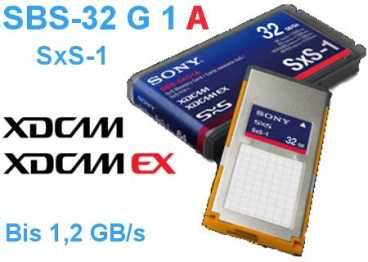 SBS-32 G1B SONY SxS-1 Express Card {3,5Gb|s |32 GB|XDCAM-EX}